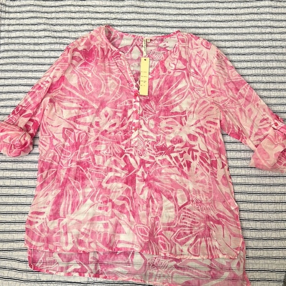 NWT Grand & Greene pink tunic top shirt size XL - Picture 5 of 16